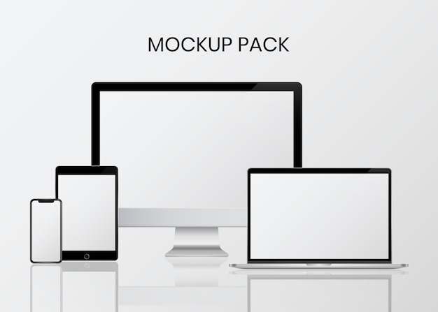 Digital device mockup set