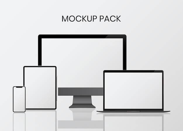 Digital device mockup set