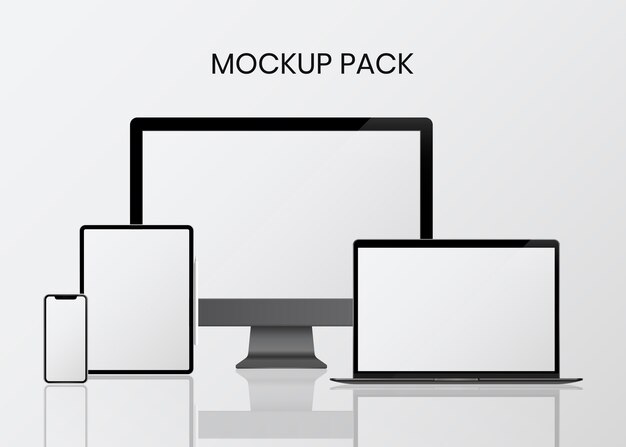 Digital device mockup set