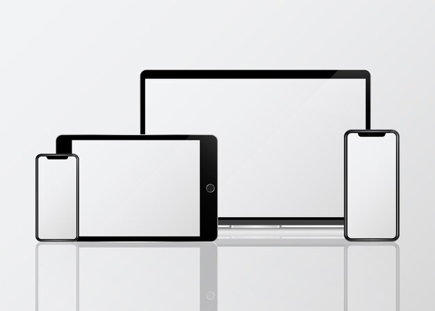 Digital device mockup set