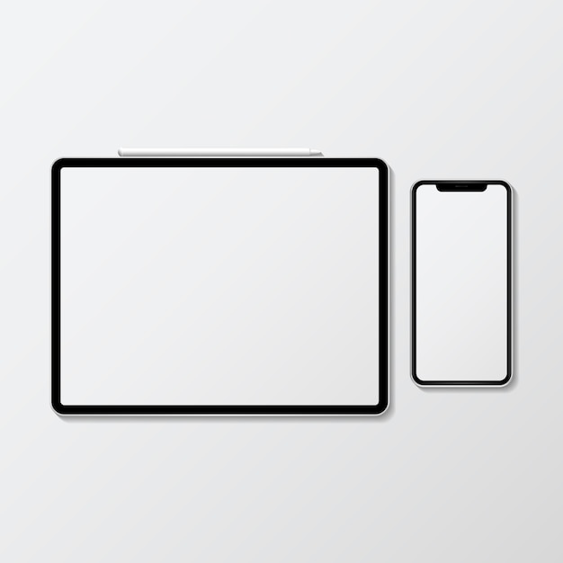 Free Vector digital device mockup set