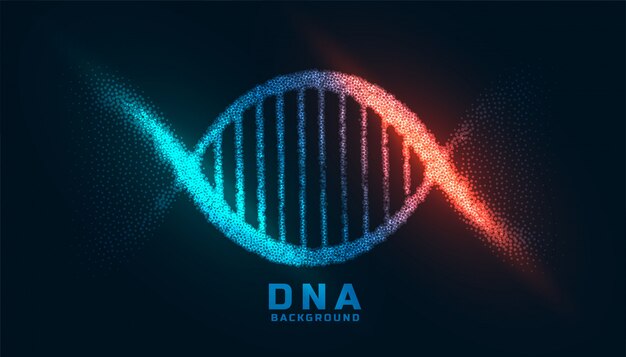 입자 배경으로 만든 디지털 DNA 디자인