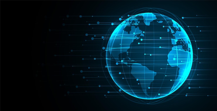 Free Vector digital earth technology news background