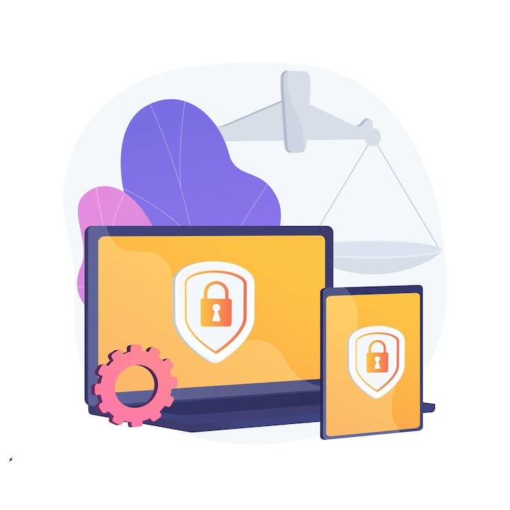 Free Vector digital ethics and privacy abstract concept illustration