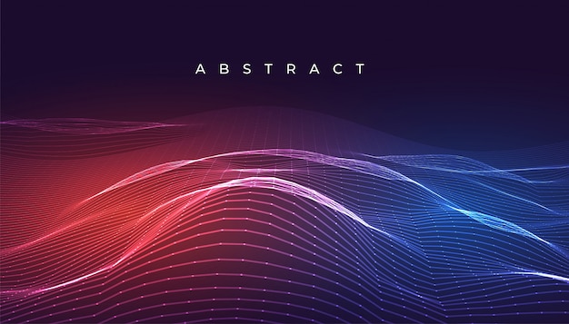 Digital glowing abstract wavy lines background design