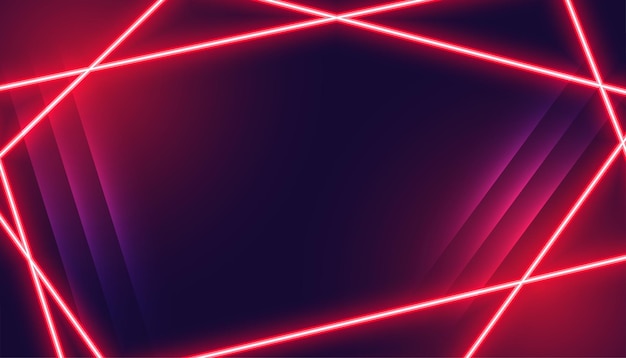 Free vector digital glowing laser line empty wallpaper with neon effect