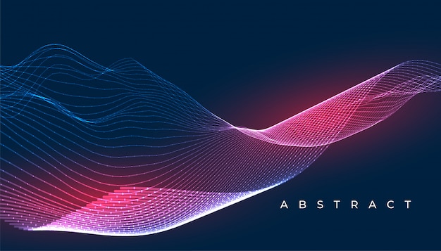 Free vector digital glowing wave lines abstract wallpaper design background