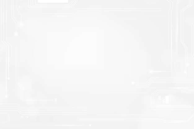 Digital grid technology background vector in white tone