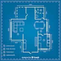 Бесплатное векторное изображение Цифровой дизайн дома с планом