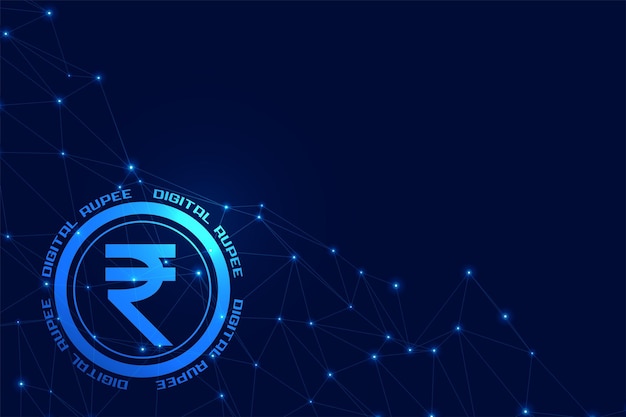 Digital indian currency background with rupee symbol