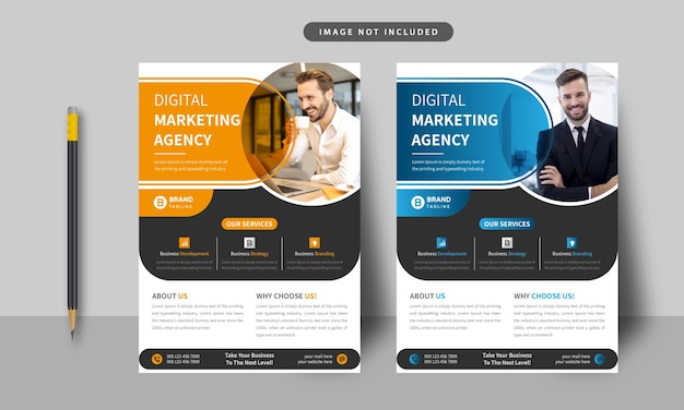 Digital marketing agency corporate business company flyer design templates