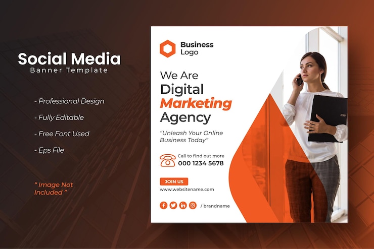 Free Vector digital marketing agency instagram post