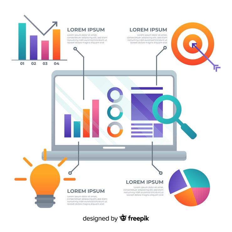 Free Vector digital marketing infographic