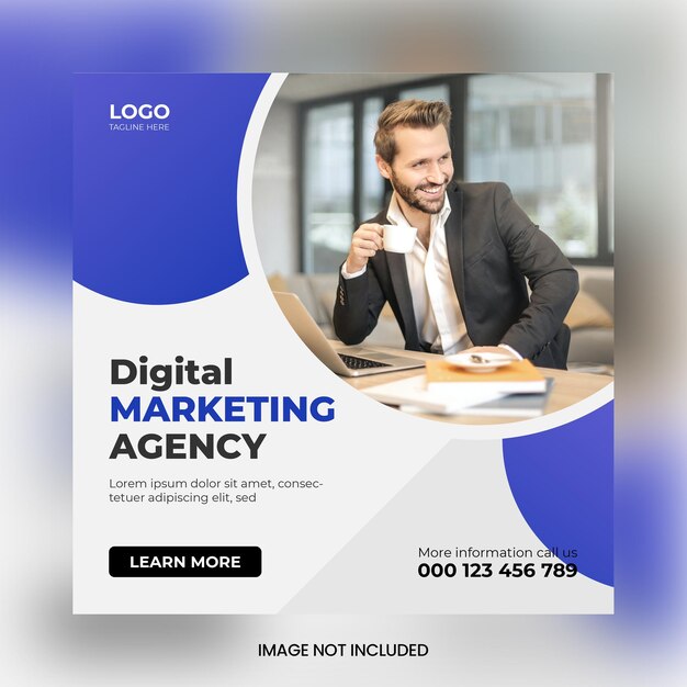 Digital marketing social media post and corporate web banner template