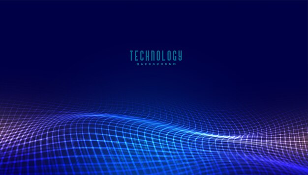 Digital mesh wave technology concept background design