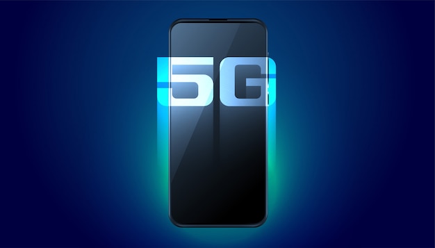 Digital mobile  fifth generation fast speed technology background