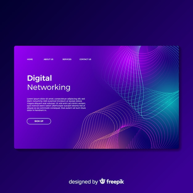 Digital networking landing page