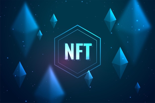 Free vector digital nft non fungible token background