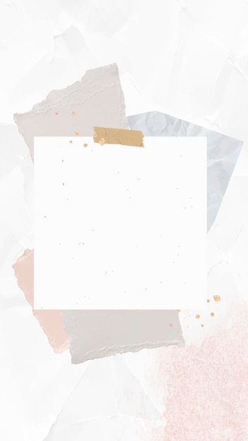 Free vector digital note vector paper note collage with ripped paper