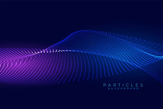 Digital particle flowing wave technology background design