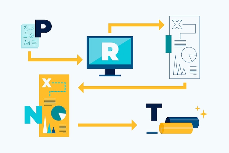 Free Vector digital printing concept with computer