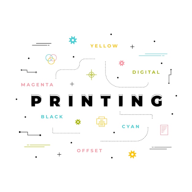 Free vector digital printing concept