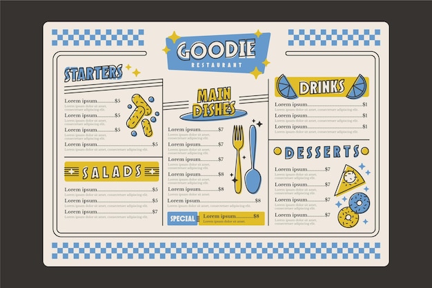 Digital restaurant menu