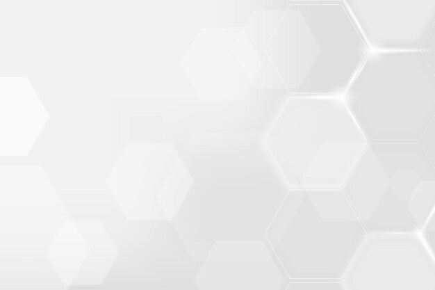 ホワイトトーンで六角形のパターンを持つデジタル技術の背景
