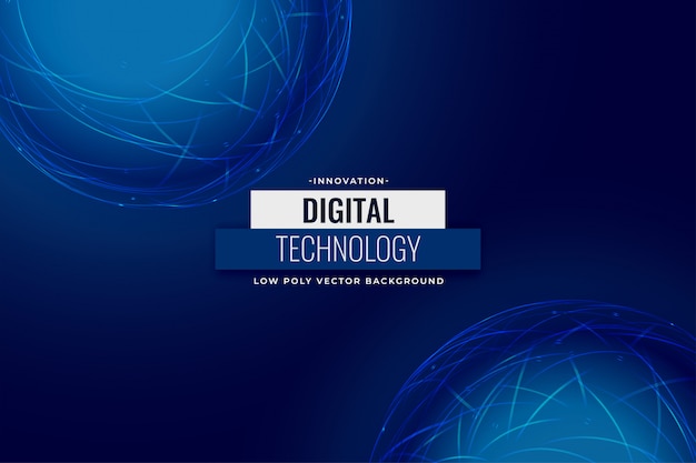 Digital technology blue network background design