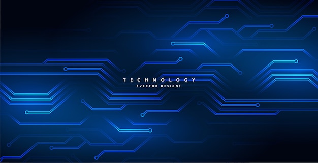 Free vector digital technology circuit lines diagram background design