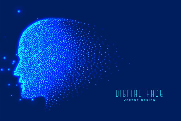 입자로 만든 디지털 기술 얼굴