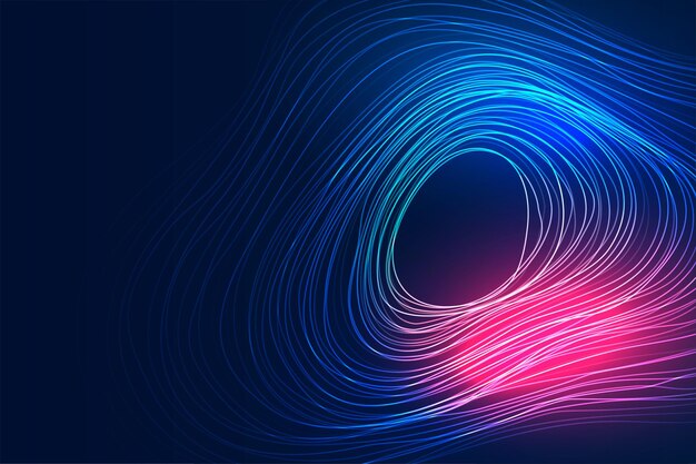 Digital technology flowing lines motion background