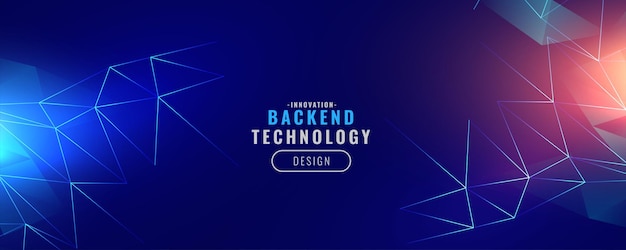 Free vector digital technology mesh lines futuristic background vector illustration