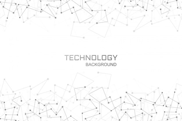 Digital technology polygon connection background