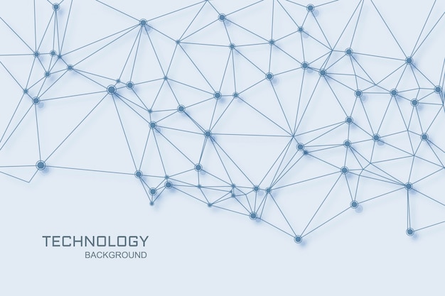 Free vector digital technology polygon connection concept background