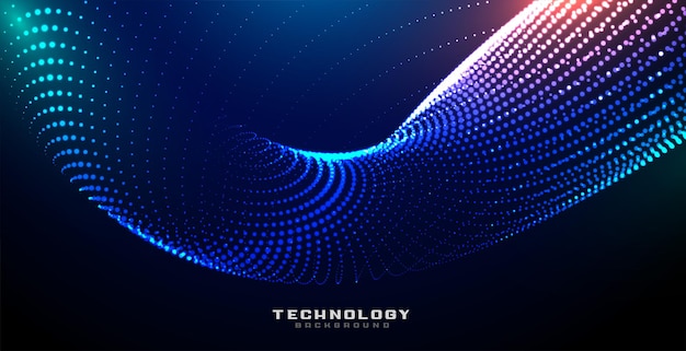 Free vector digital technology shiny particles background