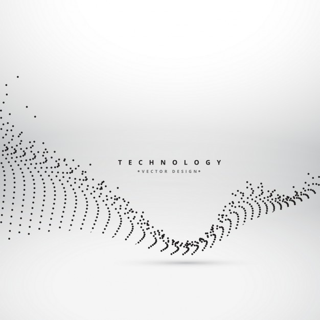 Free Vector digital technology wave background