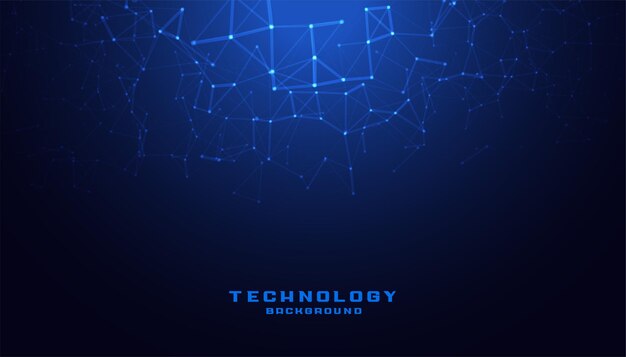 Digital technology with low poly mesh diagram