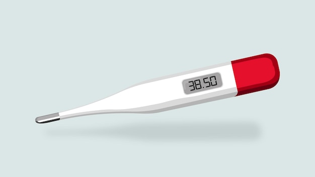 Digital thermometer 38.5 degrees Celsius element 