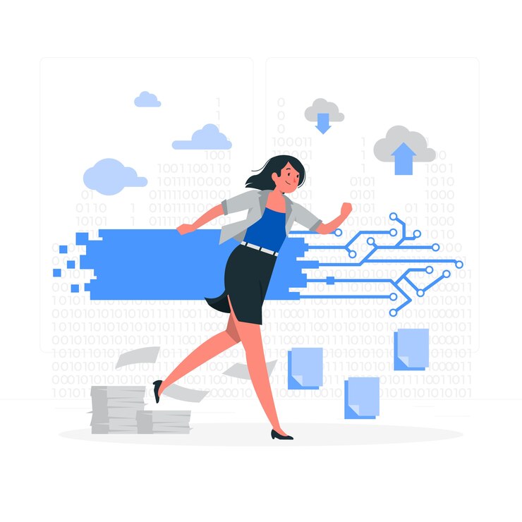 Free Vector digital transformation concept illustration