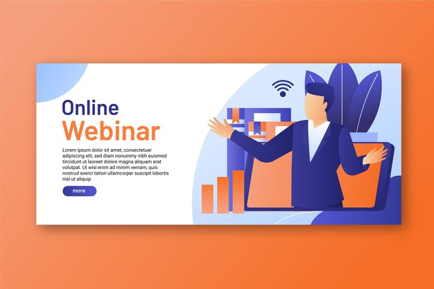 Digital webinar banner template