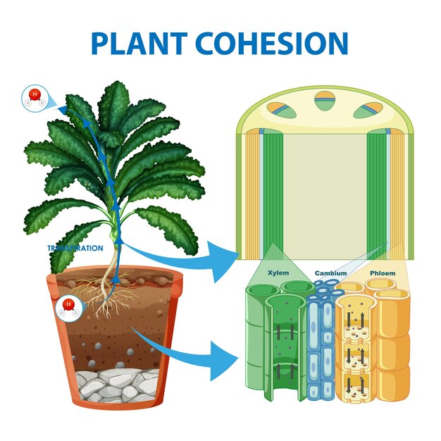 植物の水の動きを示す有向グラフ