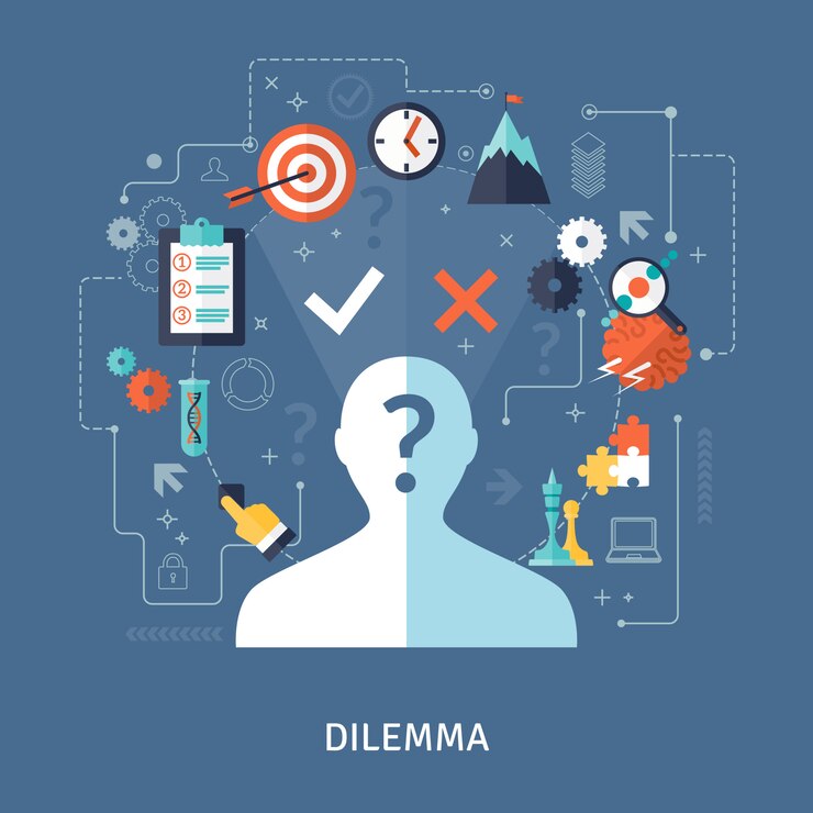 Free Vector dilemma concept illustration 