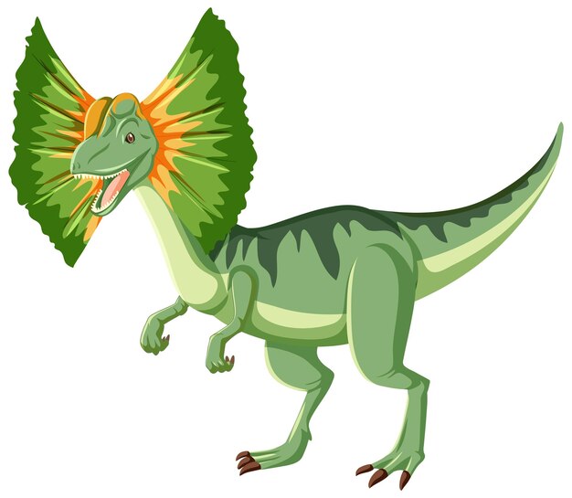 Dilophosaurus dinosaur on white background