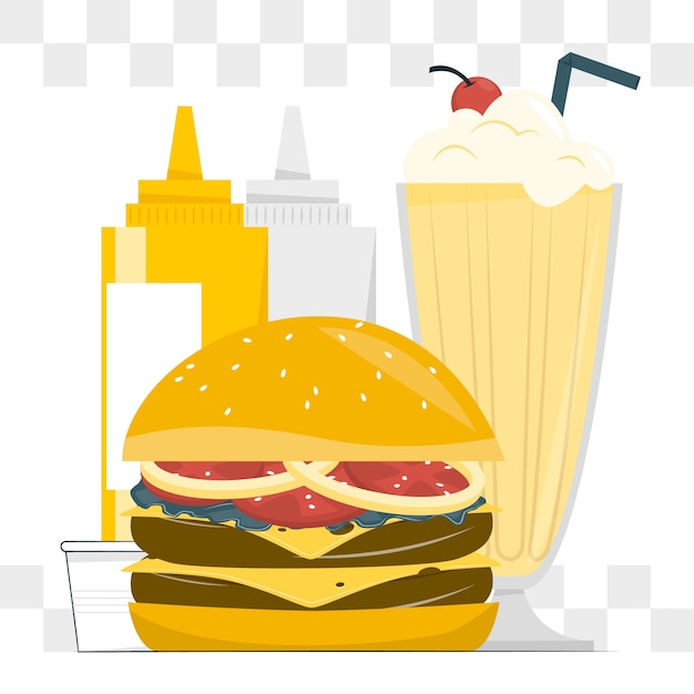 Free vector diner food concept illustration