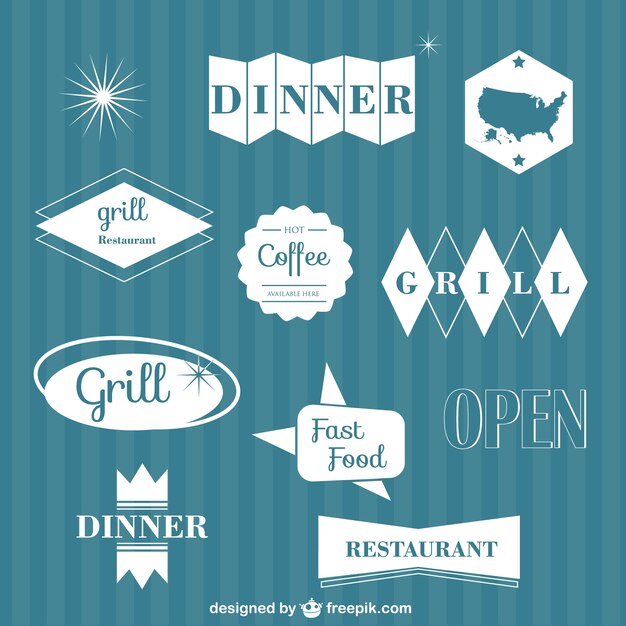 Dinner logos collection