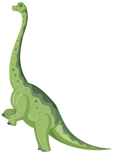 Free vector a dinosaur brachiosaurus on white background