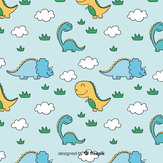 Free vector dinosaur  pattern design