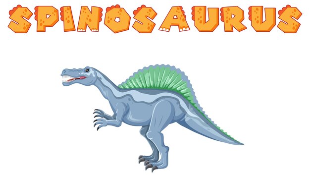 A dinosaur spinosaurus on white background