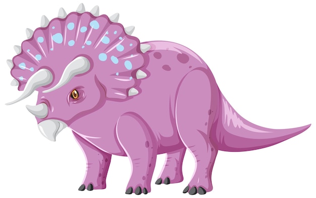 白い背景の恐竜トリケラトプス